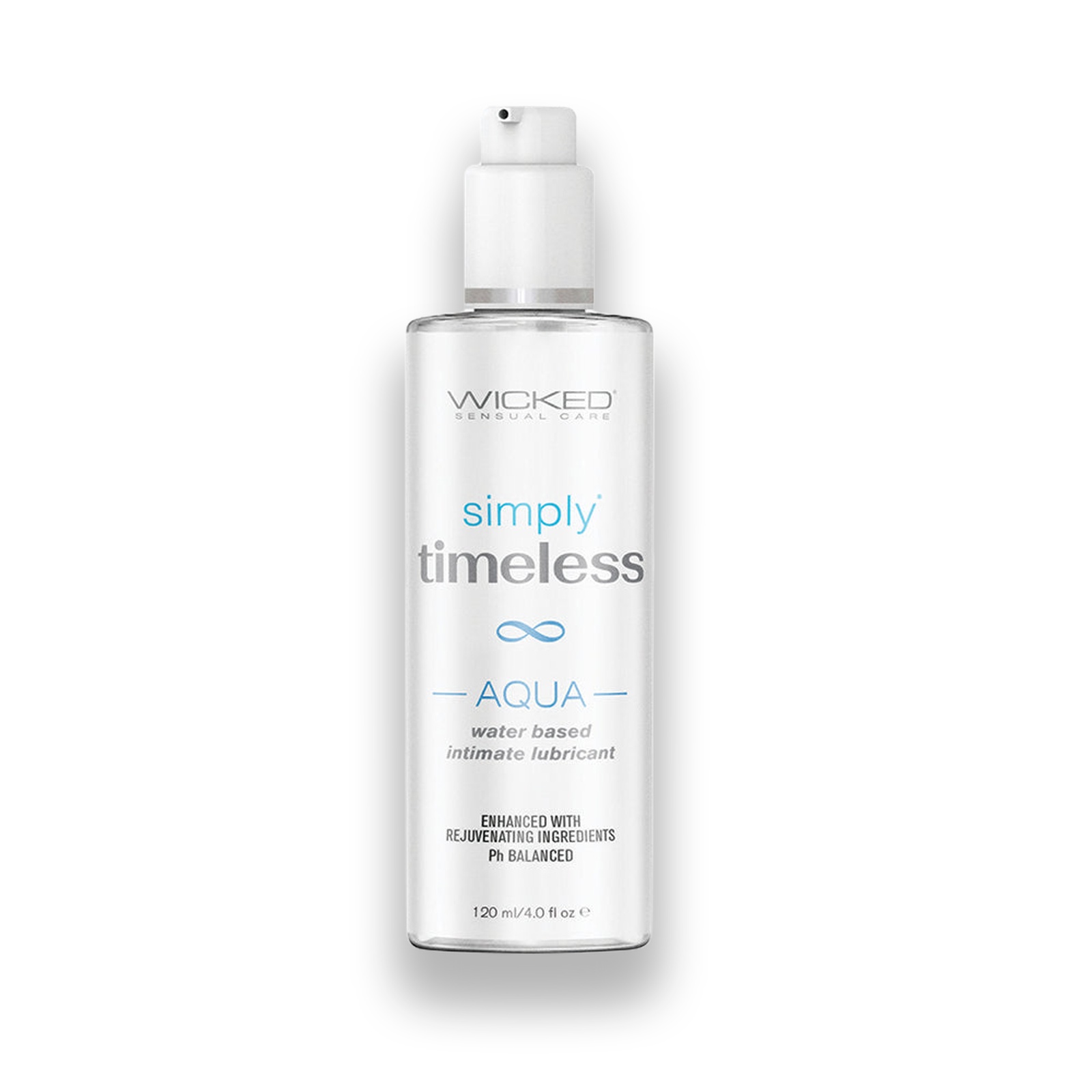WS91304 Wicked Simply Timeless Aqua Water-Based Lubricant 4oz - Image 1