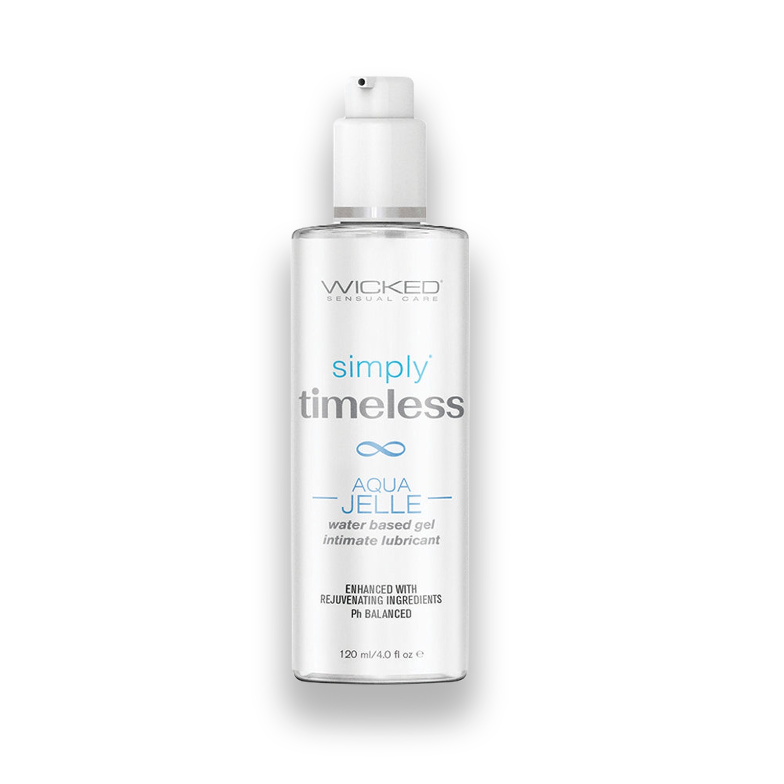 WS91305 Wicked Simply Timeless Aqua Jelle Water-Based Gel Lubricant 4oz - Image 1